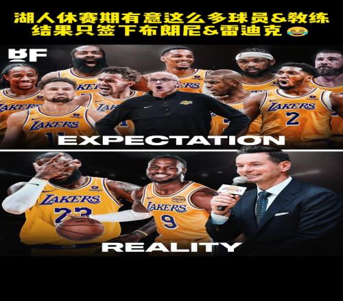 湖蜜绷不住了!美媒晒扎心图:湖人休赛期有意这么多球员&教练,结果只签下布朗尼&雷迪克