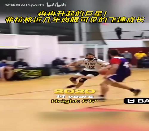 从初中生成长为NBA状元!弗拉格近几年肉眼可见的飞速成长!