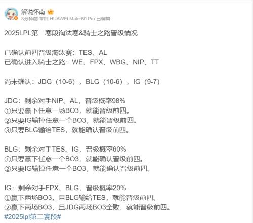 iG前四概率仅20%!LPL三队季后赛情况:iG后续全赢且看别人脸色才能晋级