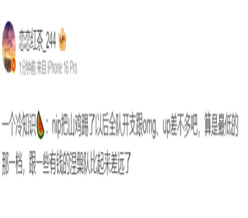 Doinb真给自己开工资爆料人曝NIP薪资情况:开支在LPL算最低一档,和OMG、UP差不多