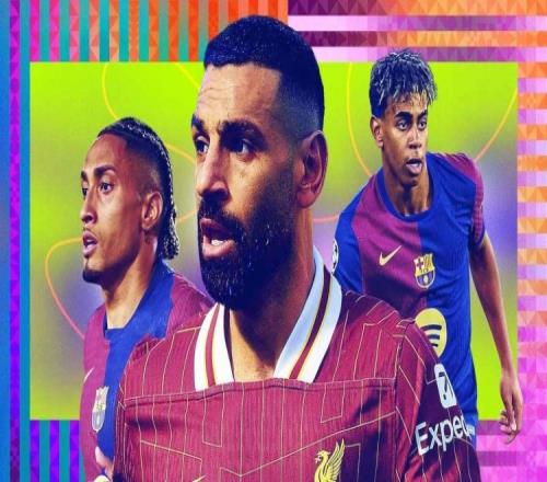 ESPN年度20大边锋:萨拉赫最佳,亚马尔第2,梅西第8&杜埃第14