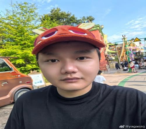Yagao分享游乐园照:来玩新项目了附上一段灯光秀
