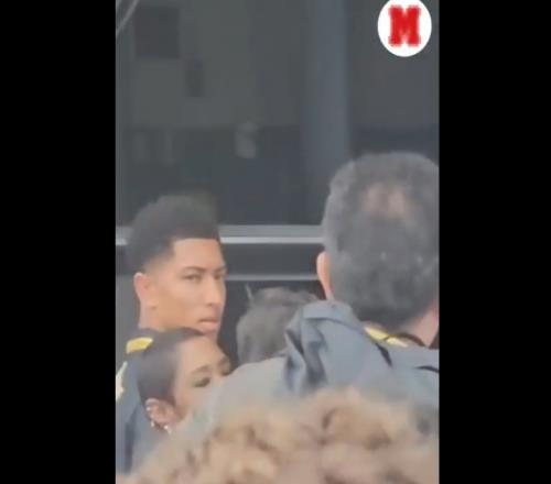 世俱杯半决赛巴黎vs皇马,多特中场乔布贝林厄姆现场观战