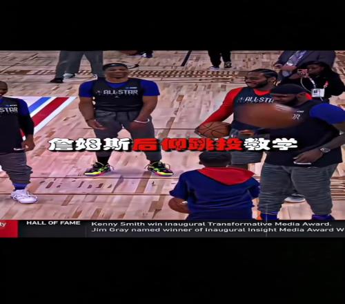 詹姆斯这是模仿威少后仰跳投教学看好了我只教一遍