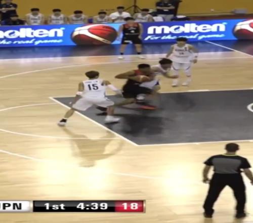 青涩！18岁八村塁在FIBAU19世界杯上已展现出不错天赋