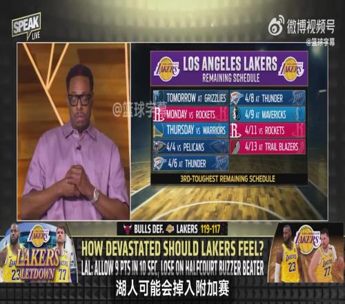 皮尔斯：湖人要是再这么浪下去，很有可能掉入附加赛区！