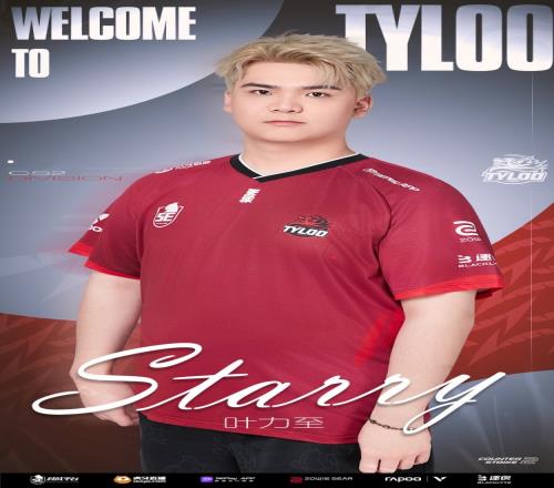 TYLOO官宣：Starry选手即日起加入CS2分部
