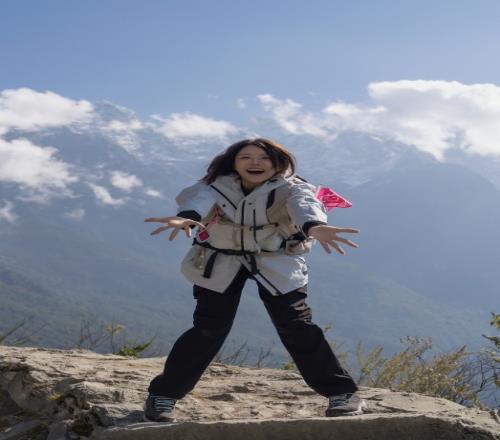 骆歆晒照：13公里轻松拿下，小小虎跳峡，拿捏了