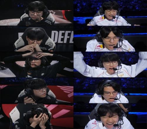 LoLEsports官方发布S12和S14决赛T1选手表情对比：永不放弃