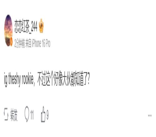 真的能信吗恋恋红茶爆料：iGTheShyRookie！这个好像大伙都知道了