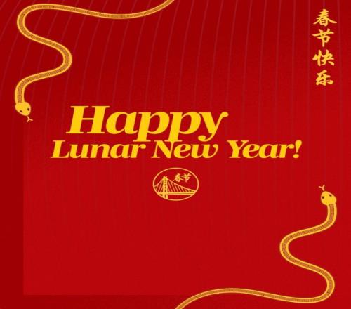 大年初一！勇士官方制作蛇年主题海报祝愿大家春节快乐