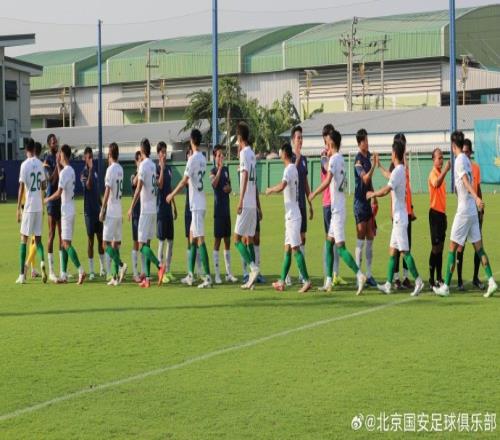 教学赛北京国安12华城FC林良铭助攻法比奥破门