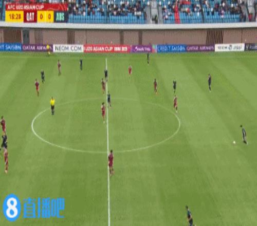 国青同组对手战况：澳大利亚国青01落后卡塔尔！古达抢点破门