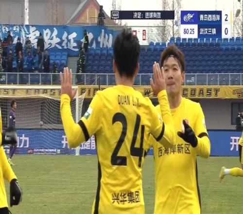 锁定胜局！高迪头球中柱段刘愚补射得手，西海岸20扩大优势