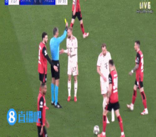 开场仅10分钟！莱默尔、科曼接连吃到黄牌