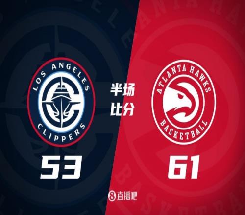 哈登12分6失误小卡博格丹各10分快船半场5361老鹰里萨谢5中5