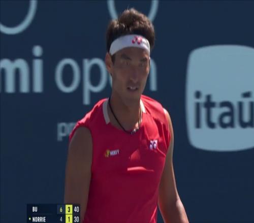 ATP1000迈阿密大师赛首轮：布云朝克特20轻取英国名将诺里