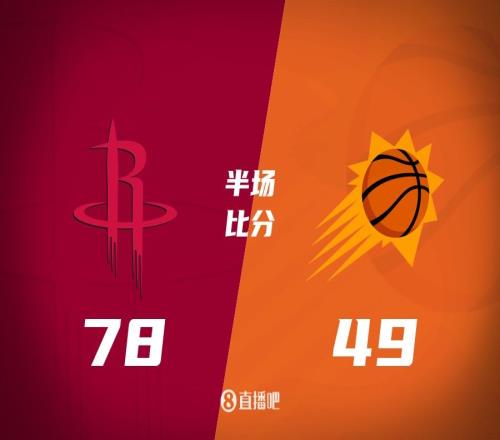 火箭半场领先太阳29分！杰伦格林16分阿门12分5前板布克11中9