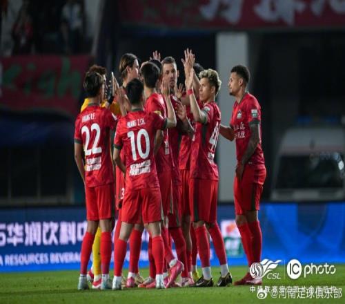 河南俱乐部酒祖杜康23青岛西海岸卡多索传射、阿奇姆彭破门