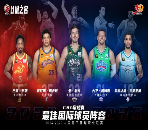 CBA国际球员最佳阵：巴里布朗、洛夫顿、利夫、詹姆斯、韦瑟斯庞
