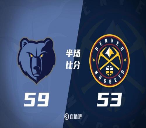 西部关键卡位战灰熊半场领先掘金6分莫兰特12分约基奇7+7