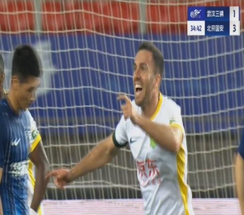国脚塞鸟！塞尔吉尼奥打入国安处子球，入籍后首度破门
