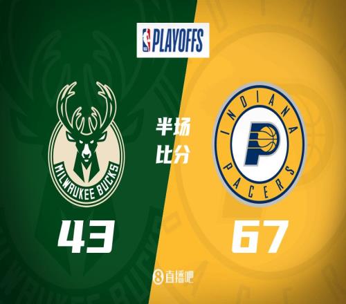 内姆哈德15分哈利伯顿6+7字母哥19分步行者G1半场领先雄鹿24分