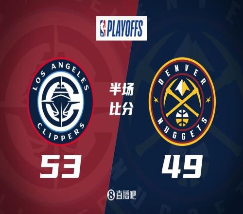 哈登15+4+3小卡14分约基奇13+4+4快船G1半场领先掘金4分