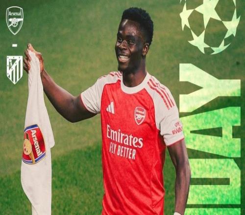 阿森纳、马竞晒欧冠预热海报：萨卡、小西蒙尼分别单人出镜