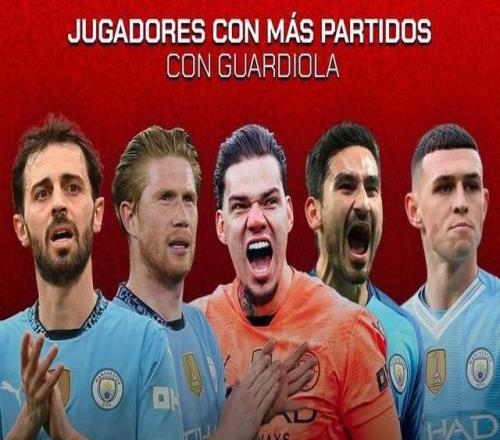 瓜帅麾下球员出场榜：B席421场居首，德布劳内381场次席