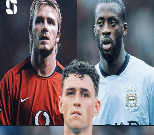 203场63球，福登英超生涯进球数已超越贝克汉姆和亚亚图雷