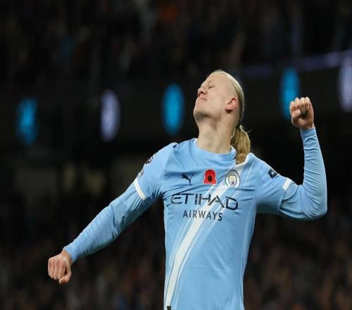 没悬念哈兰德只需在16轮进2球，即可打破英超百球最快纪录