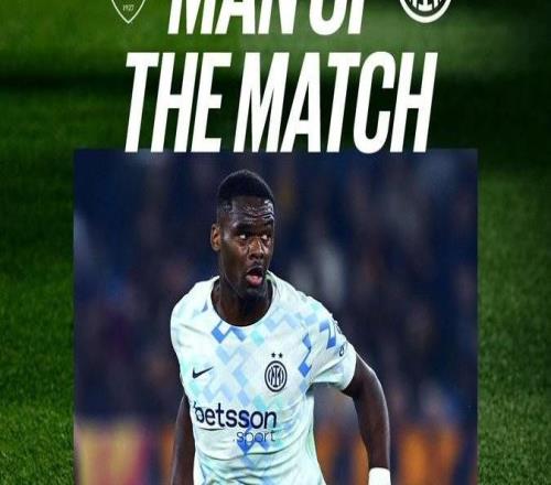 国米官方：博尼当选与罗马一役队内最佳球员