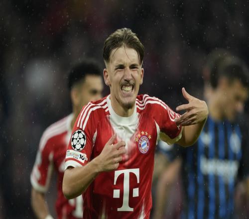 欧冠对阵布鲁日闪击，伦纳特卡尔攻入一线队生涯首球