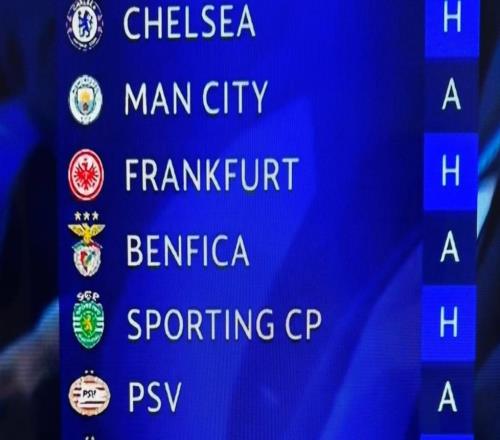 那不勒斯欧冠联赛阶段对手：主场战切尔西，客场对阵曼城