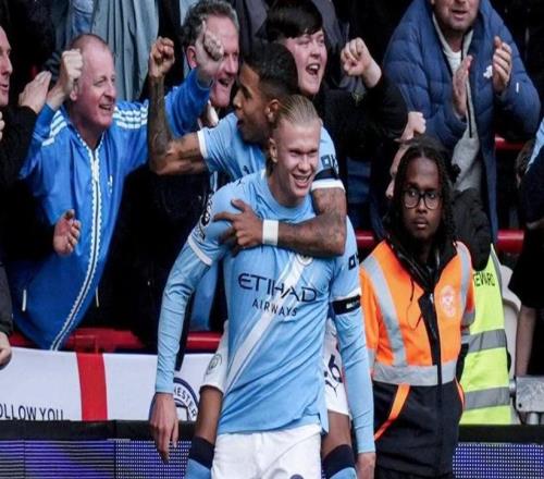 客战小蜜蜂破门，哈兰德在伦敦的22场英超联赛中已经打进21球