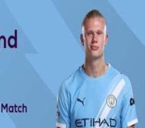 完成梅开二度，哈兰德当选曼城vs埃弗顿全场最佳球员