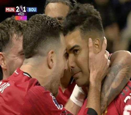 卡塞米罗本赛季联赛打入4球，追平个人单赛季英超进球纪录