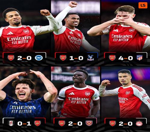 豪横！整个10月阿森纳各条战线6战全胜+不丢一球