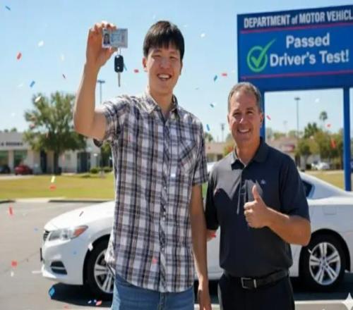 融入美国生活！杨瀚森考到美国驾照，买了一辆宝马X5当作代步车