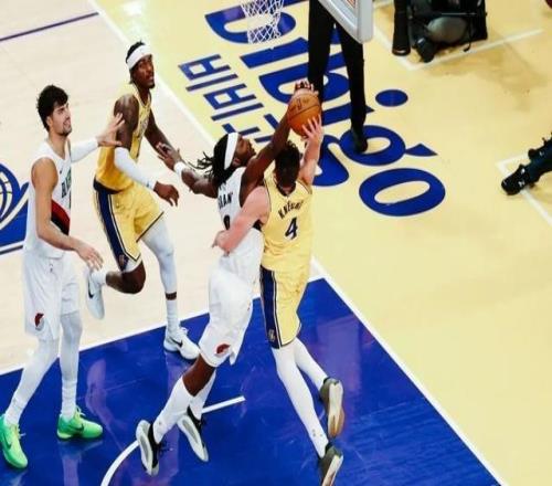 NBA开拓者122108击败湖人，杨瀚森1分1板，里夫斯空砍41分