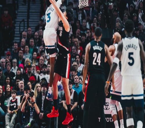 小杨NBA生涯第一课！森林狼官方晒麦丹隔扣杨瀚森定格海报