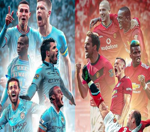 继丞相之遗志！英超官方曼市德比海报：多名曼市球星在列