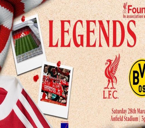 官方：利物浦传奇队明年3月将与多特传奇队踢慈善赛