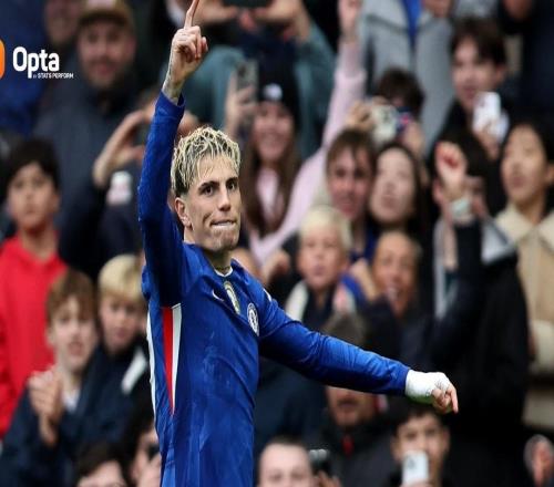 切尔西本赛季英超已有10人取得进球，与阿森纳并列最多