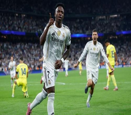 皇马31比利亚雷亚尔维尼修斯双响