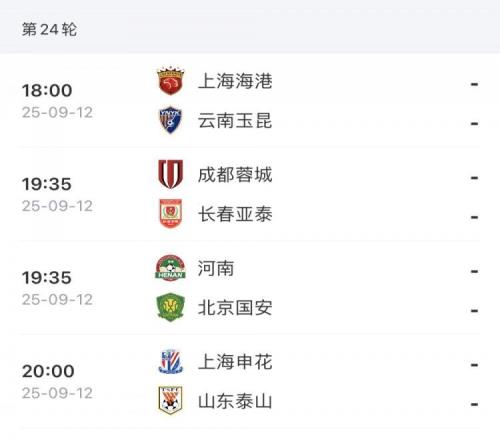 形势会有变化吗中超前四今晚全部出战，四队仅差2分