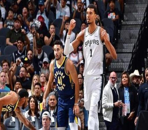 文班17分12板4帽卡斯尔16+9马刺胜步行者