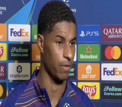 拉什福德：巴萨踢得非常赏心悦目，下半场觉得还能再多进几个