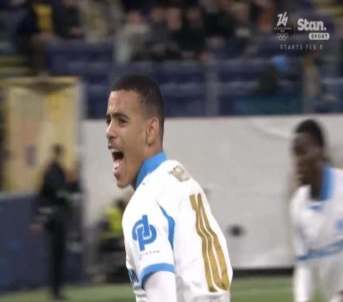 连下两城，格林伍德成马赛近15年首位欧冠客场梅开二度的球员